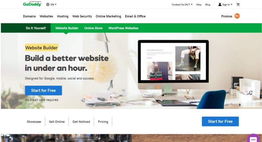 wix competitor GoDaddy