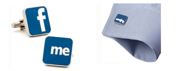 Facebook cufflinks