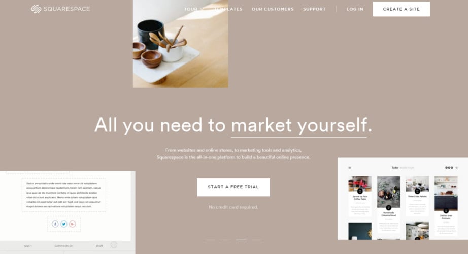 Squarespace - website builder like wix