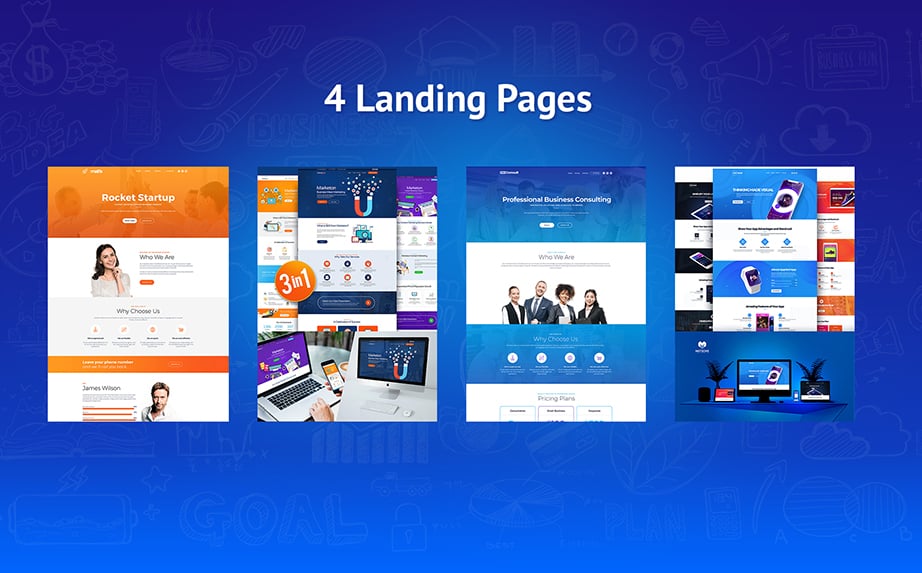 wordpress landing page theme bundle