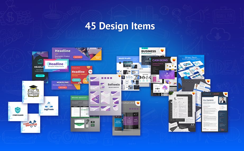 wordpress startup bundle design items