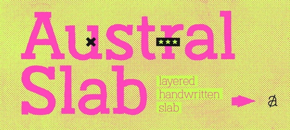 Handwritten fonts 2017 - Austral Slab