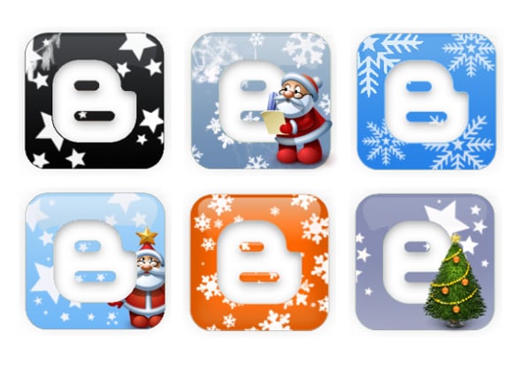 Blogger Xmas logo icons