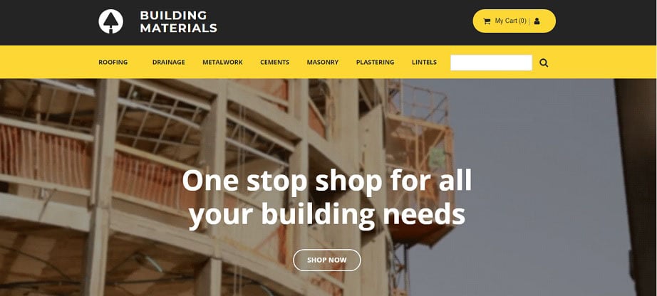 Building Materials Ecommerce Website Template