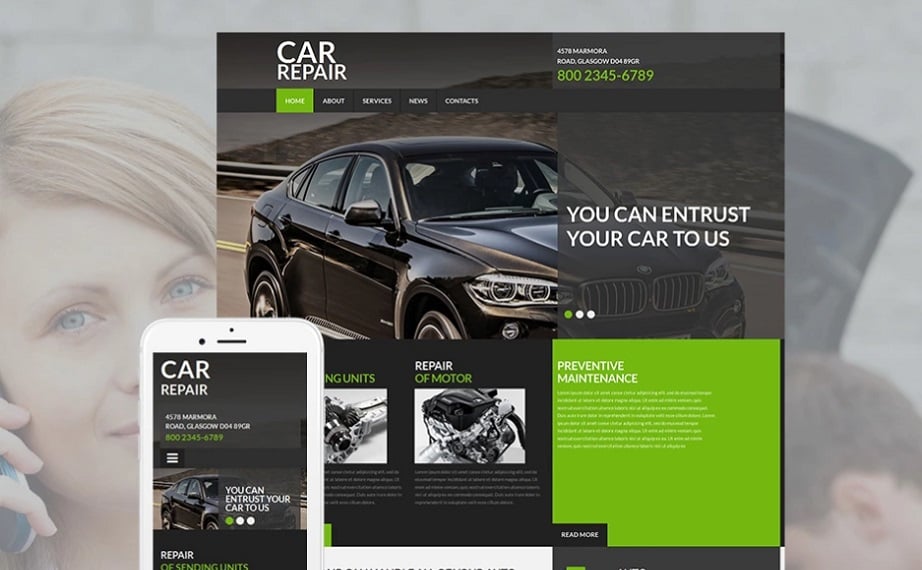 Car repair MotoCMS Templates