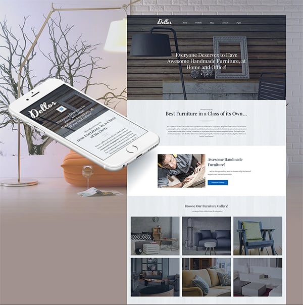 Gray Interior Design Agency Website Template