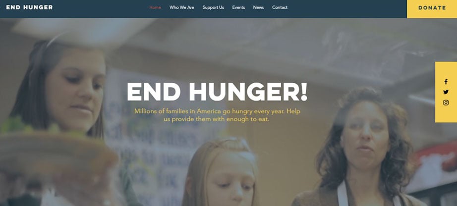 End Hunger Free Wix Theme