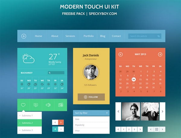 Free Flat UI Kit