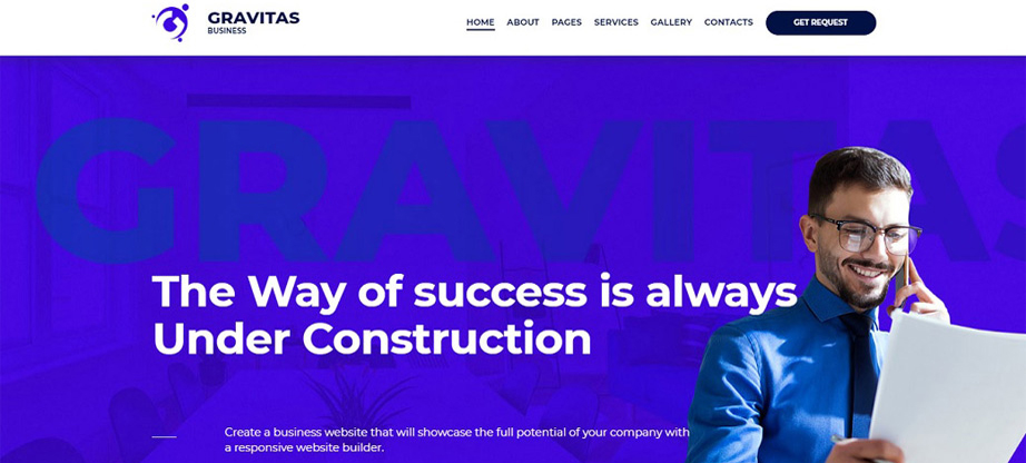 gravitas website template