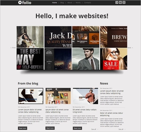 Grid Website Template