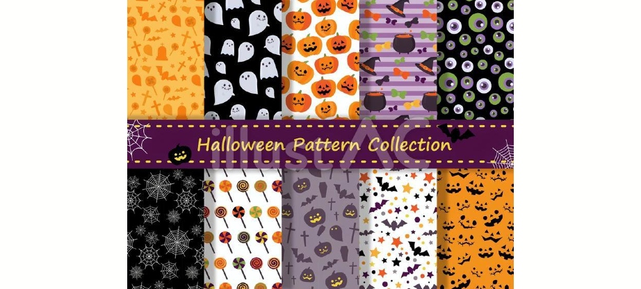 Halloween pattern set