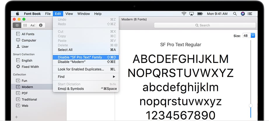 how to install fonts on mac editing process