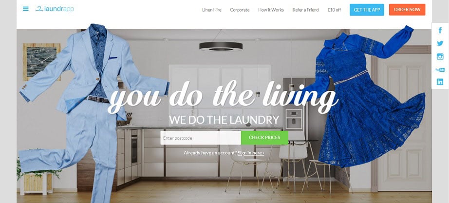 Laundrapp laundry website design