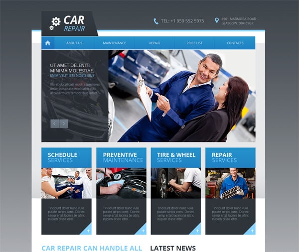 Get a Car Website Templates for 30 Days Free