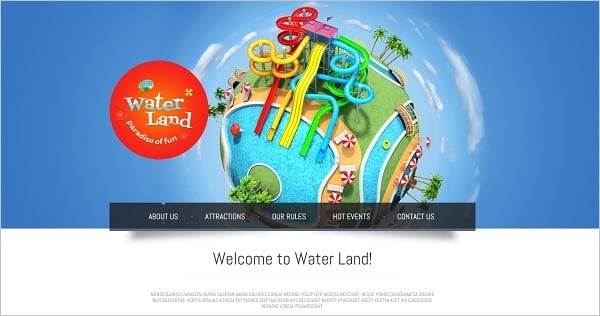 MotoCMS Promo - Water Park Template