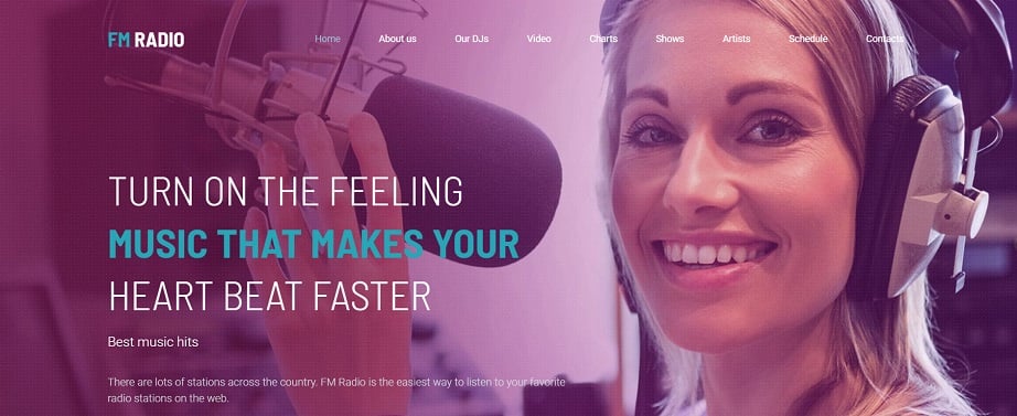 Radio Station Premium radio website design