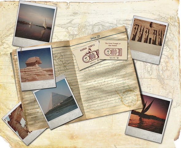 Retro travel collage Photoshop tutorial