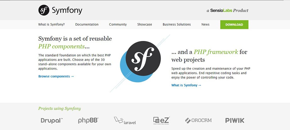 Symfony php framework