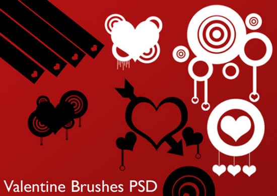 Valentine's Day Photoshop Resources: Free Brushes