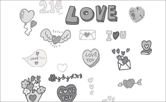 Valentine's Day Photoshop Resources: Free Brushes