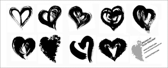 Valentine's Day Photoshop Resources: Free Brushes