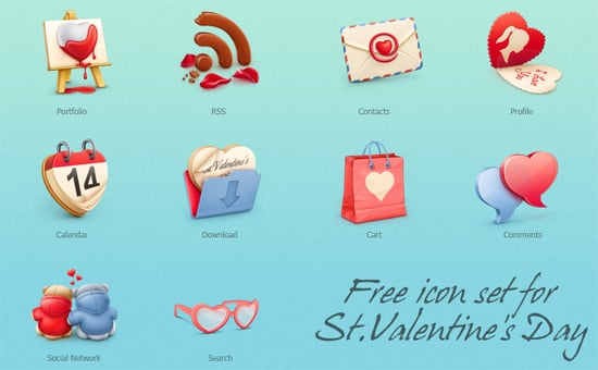 Valentine's Day Photoshop Resources: Free Icons