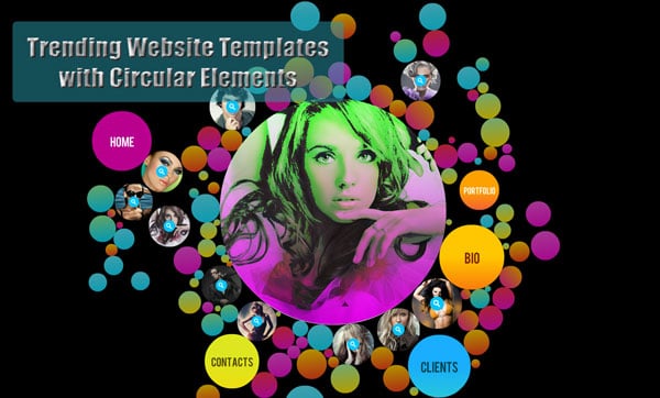 Trending Website Templates with Circular Elements 