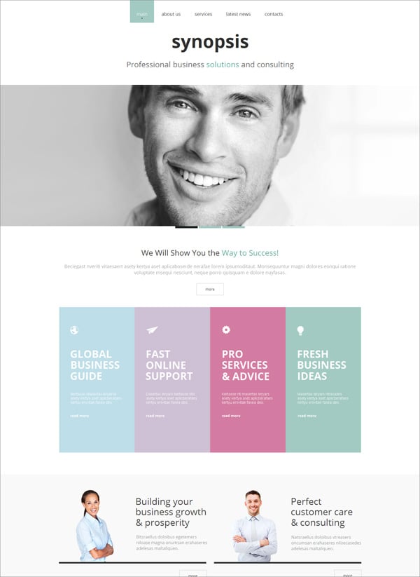 Website Templates in Pastel Colors to Achieve Elegant and Polished Look