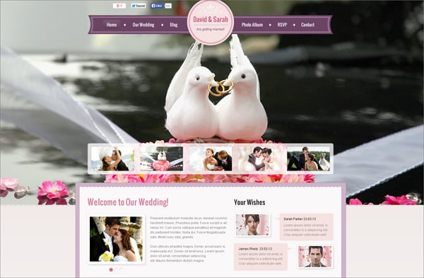 MotoCMS Wedding website template